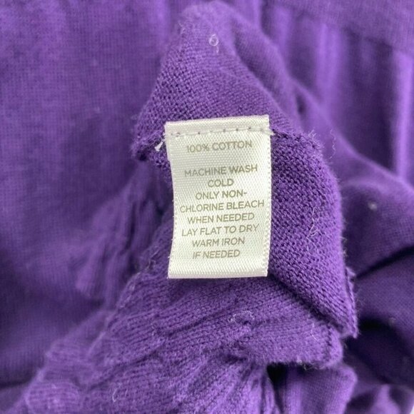 Ann Taylor LOFT Womens Pullover Sweater Size XS Purple Long Sleeve Elastic Waist - Picture 5 of 8